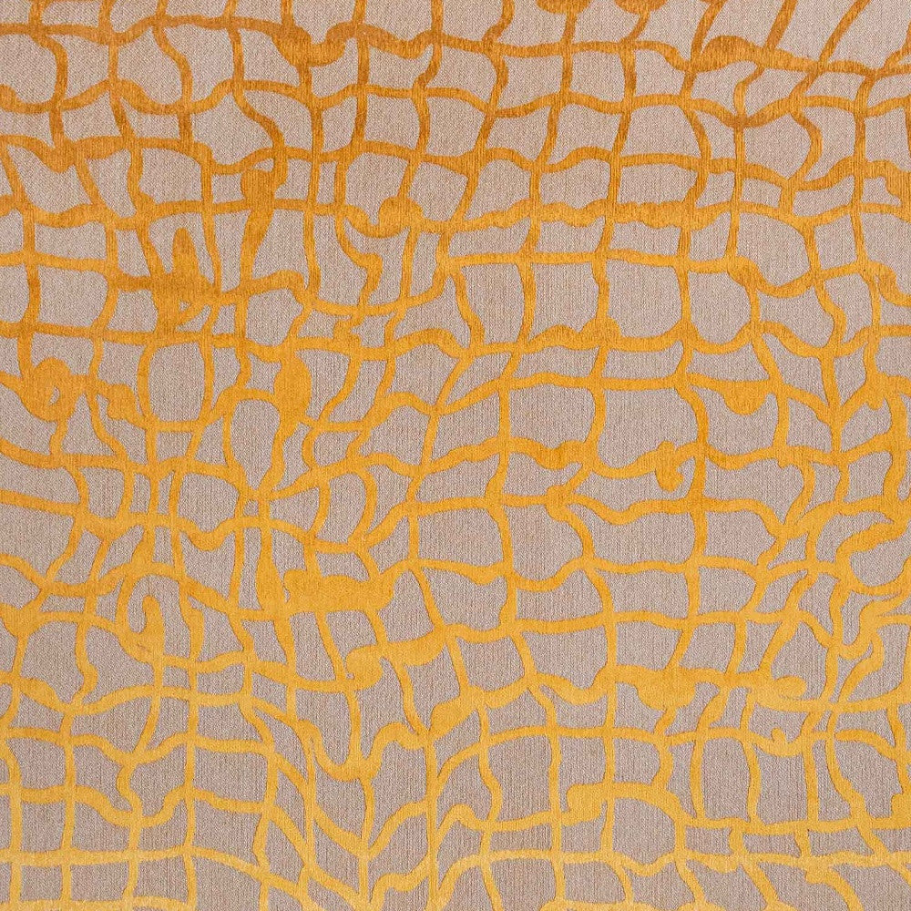 3' X 5' Gray and Orange Abstract Non Skid Area Rug