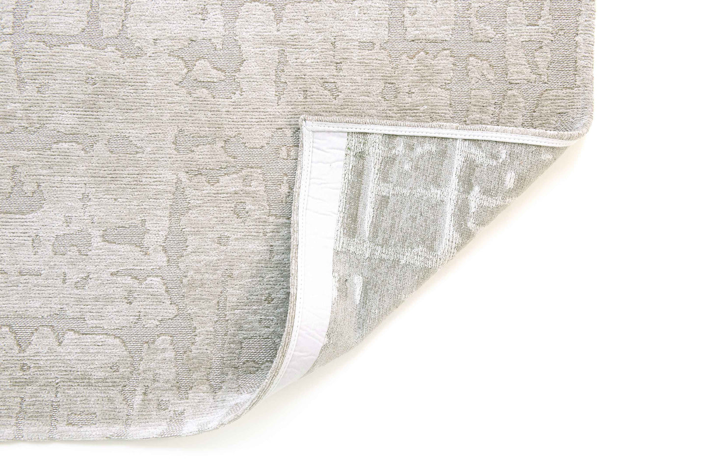 3' X 5' Gray and Beige Abstract Non Skid Area Rug