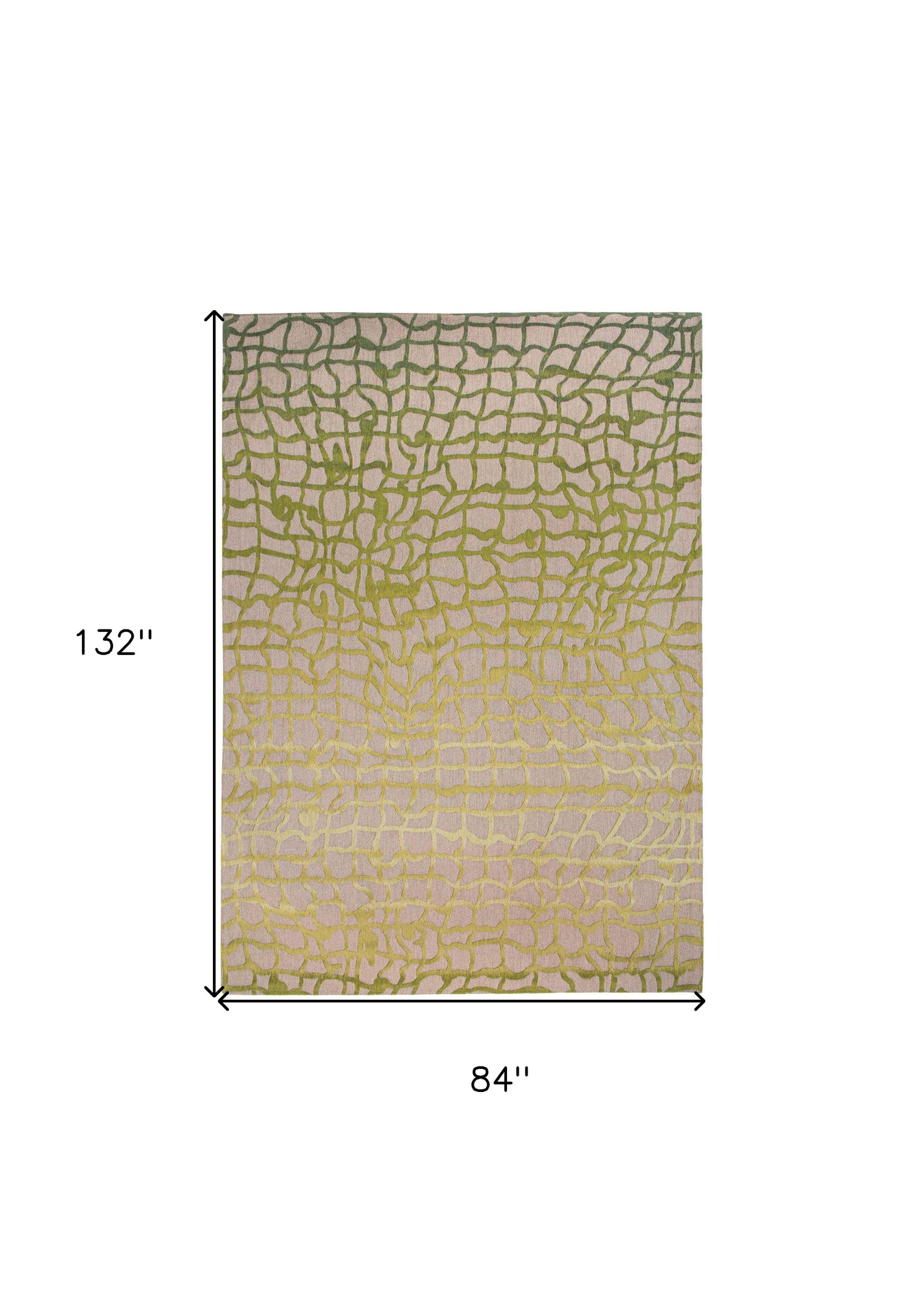 8' x 11' Gray and Green Abstract Non Skid Area Rug