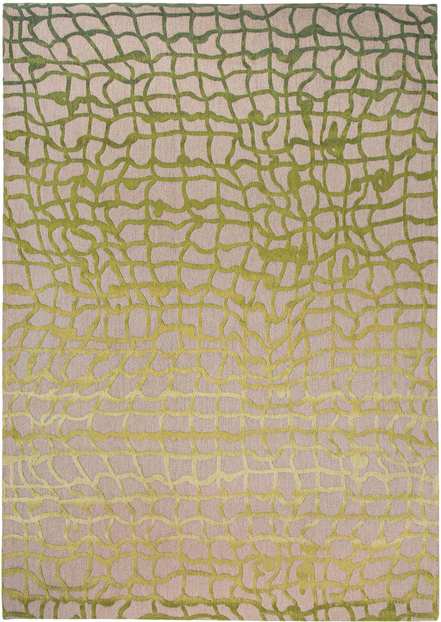 5' x 7' Gray and Green Abstract Non Skid Area Rug