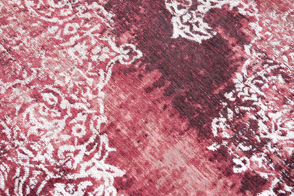 5' x 7' Red and White Oriental Non Skid Area Rug