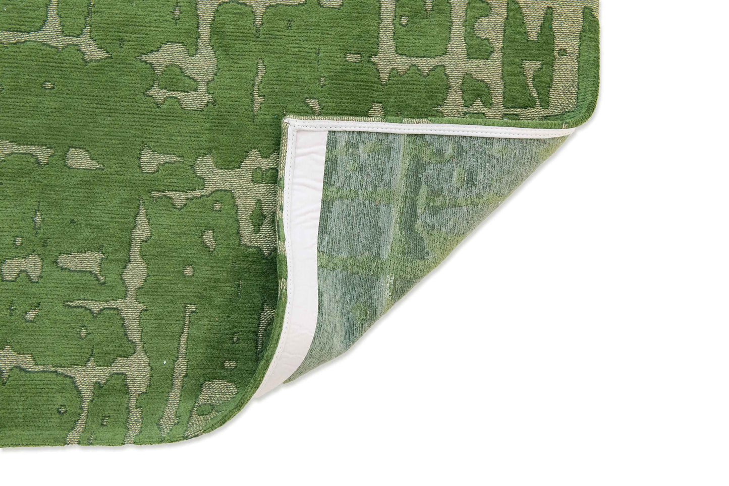 3' X 5' Green Abstract Non Skid Area Rug