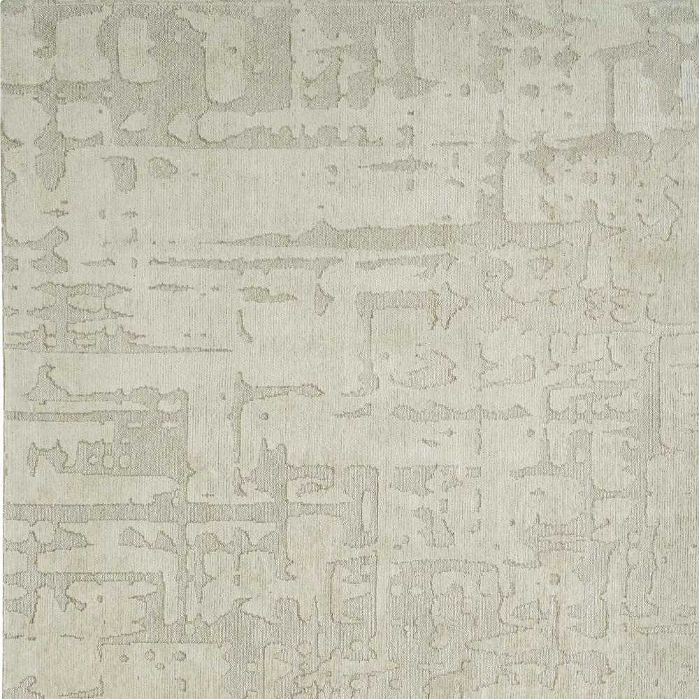 8' x 11' Gray and Beige Abstract Non Skid Area Rug