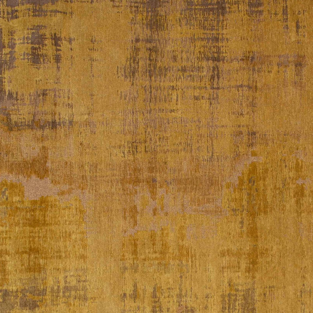 5' x 7' Yellow and Brown Abstract Non Skid Area Rug