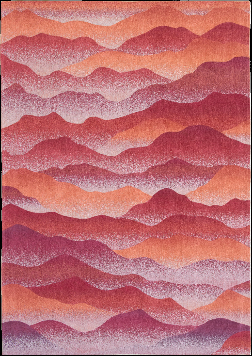 5' x 7' Red Orange Abstract Non Skid Area Rug