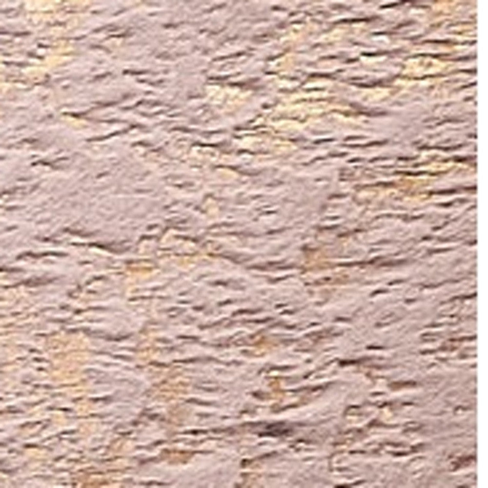 2' x 3' Pink and Gold Faux Fur Abstract Shag Non Skid Area Rug