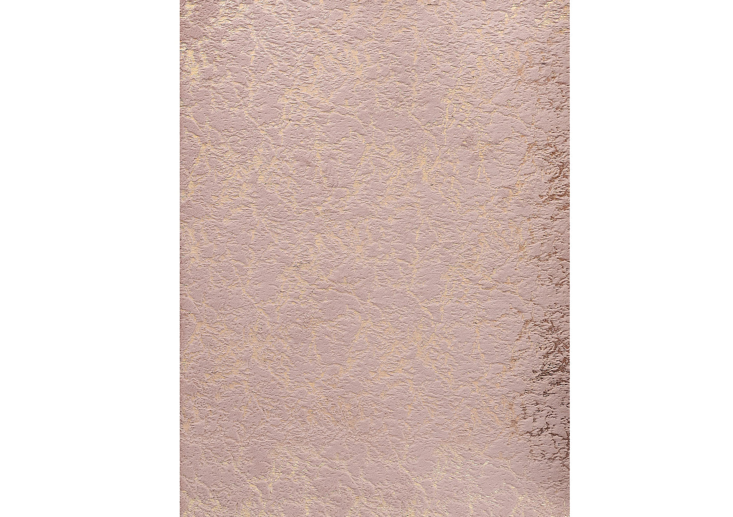 2' x 3' Pink and Gold Faux Fur Abstract Shag Non Skid Area Rug