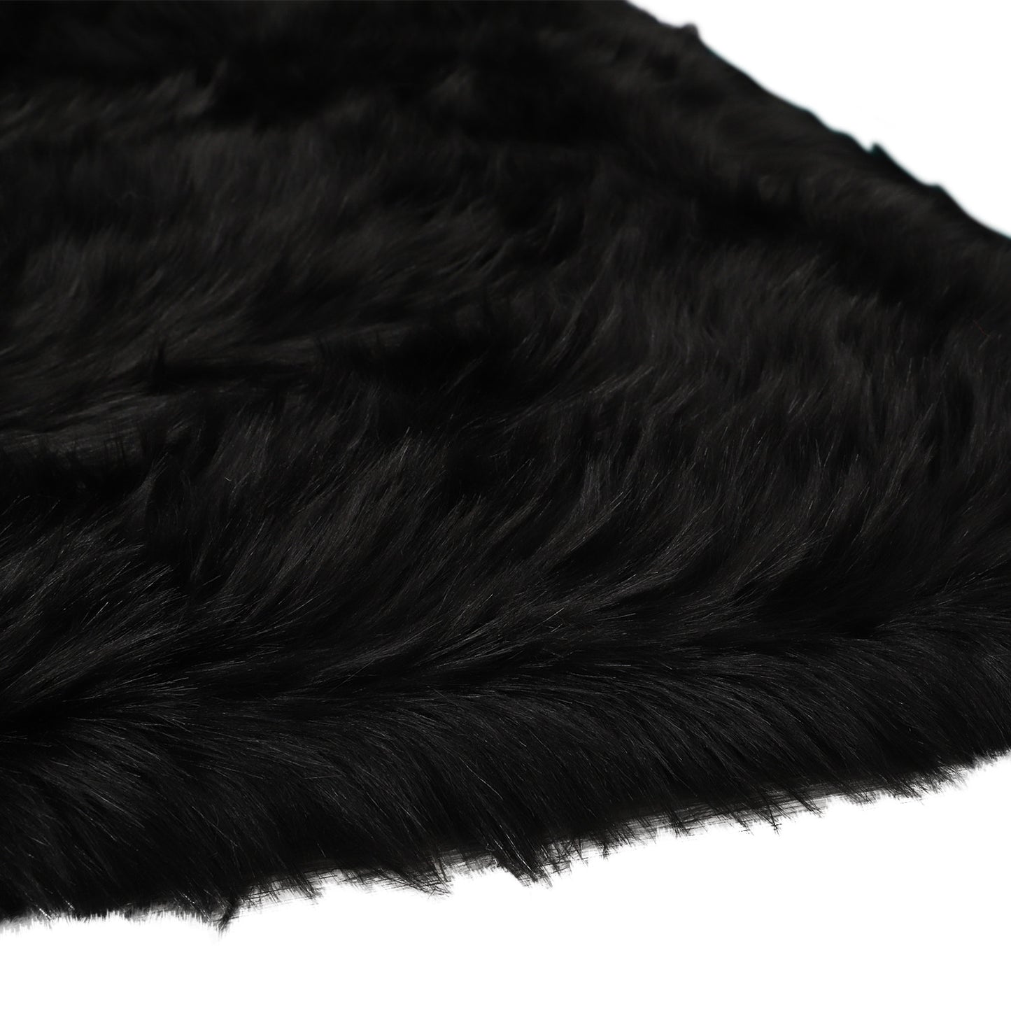 5' x 7' Black Shag Sheepskin Washable Area Rug