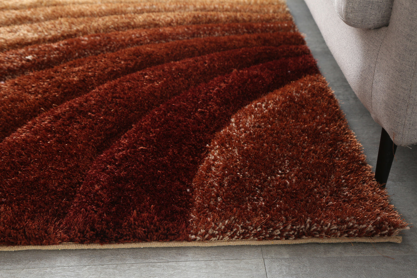 2' x 3' Brown Shag Hand Tufted Area Rug