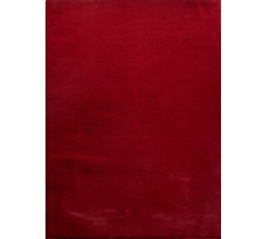 5' x 8' Red Faux Fur Shag Washable Non Skid Area Rug