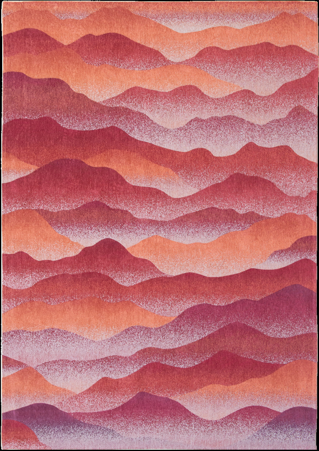 8' Red Orange Round Abstract Non Skid Area Rug