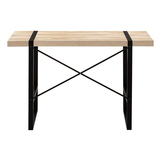 49" Natural and Black Computer Desk