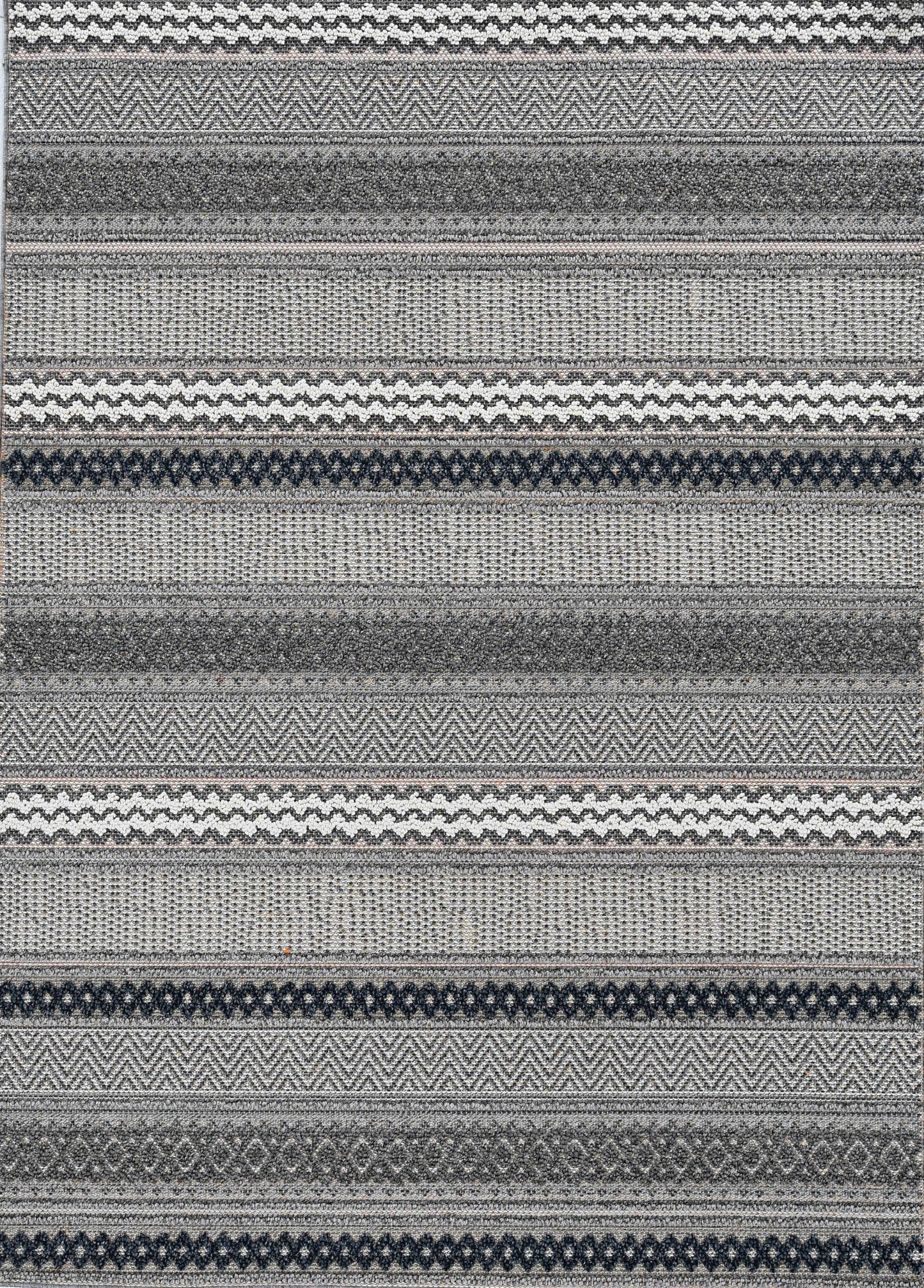 7' X 9' Taupe Geometric Pattern Indoor Outdoor Area Rug