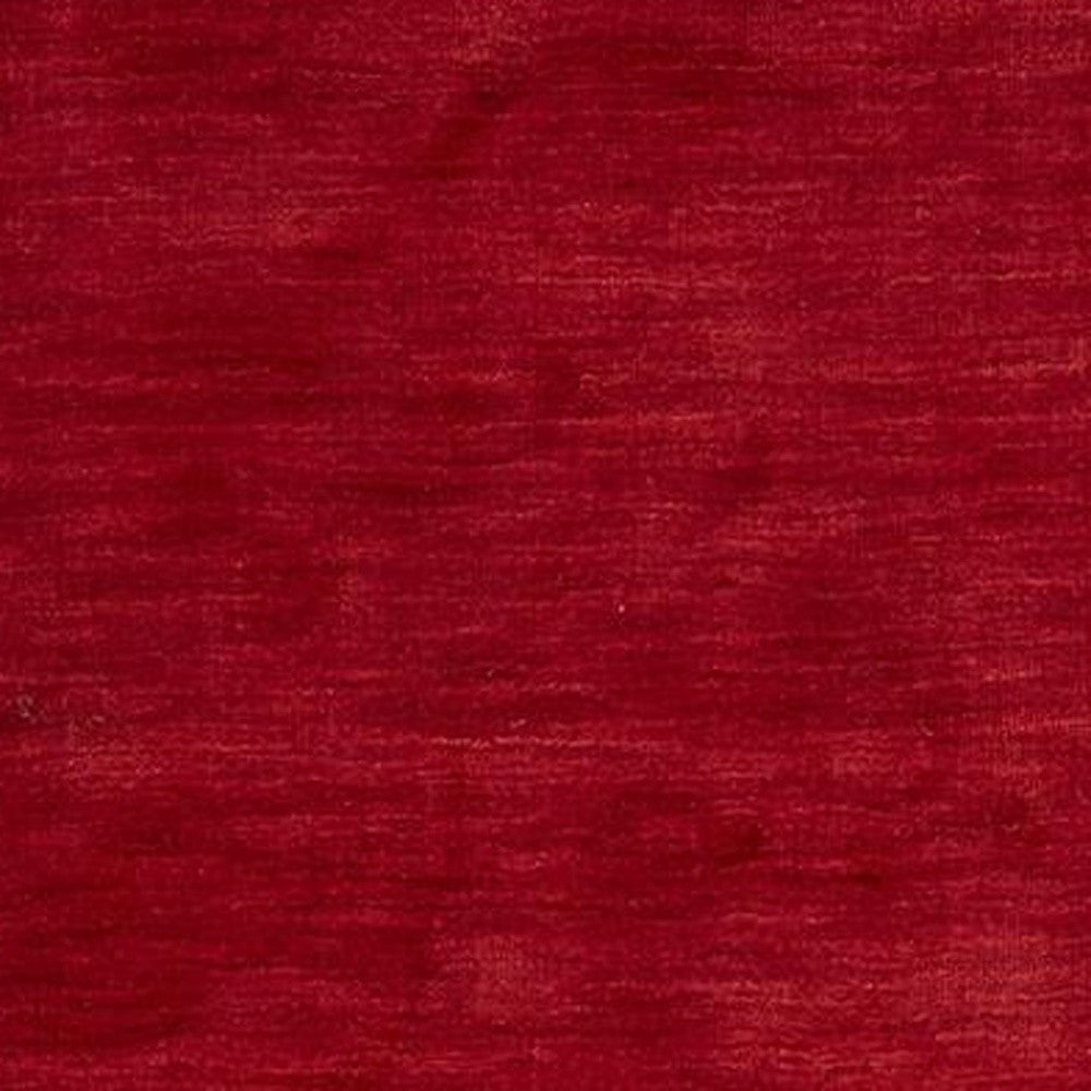 8' Red Hand Woven Runner Rug