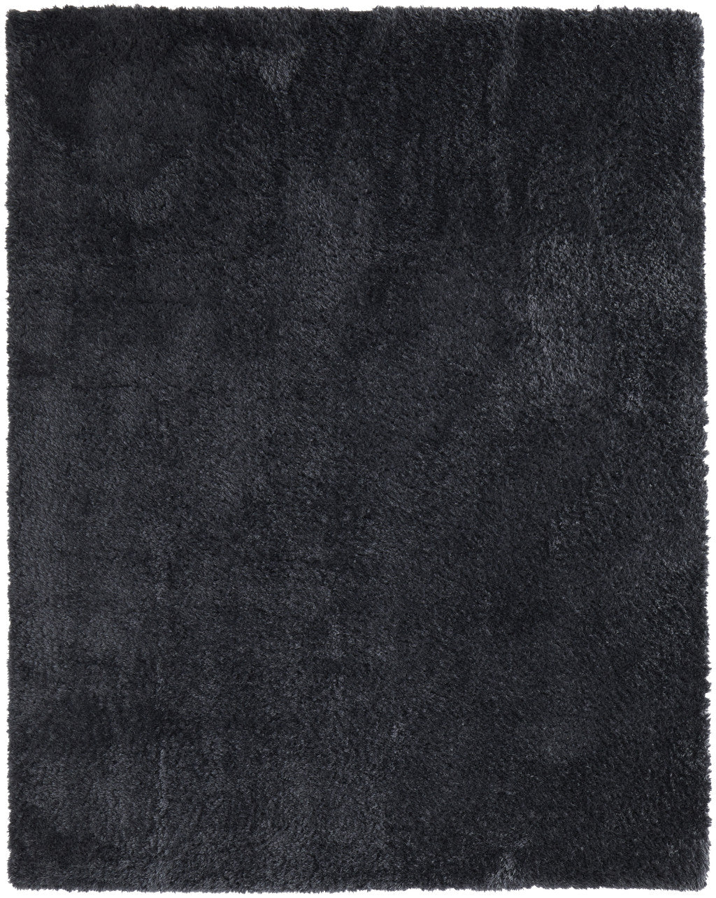 5' x 8' Black Shag Power Loom Area Rug