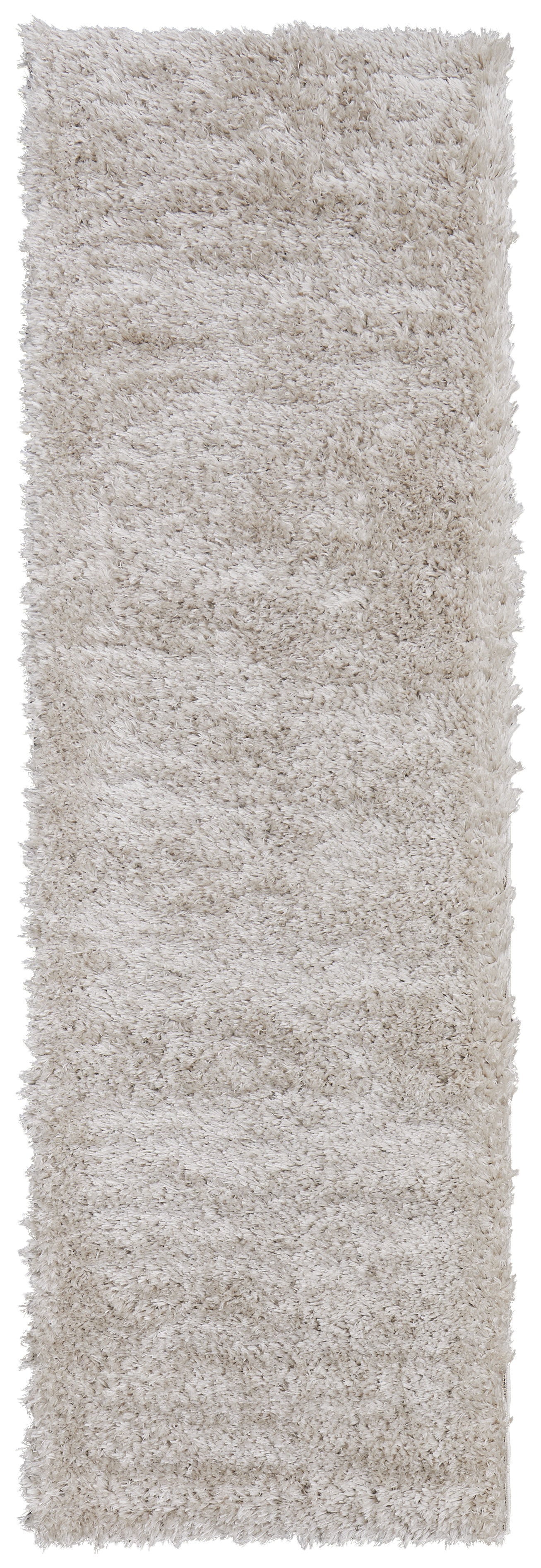8' Ivory Shag Power Loom Runner Rug