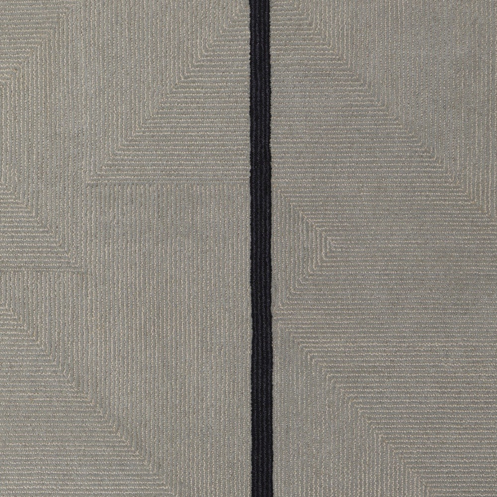 10' x 14' Brown and Black Abstract Geometric Hand Tufted Area Rug