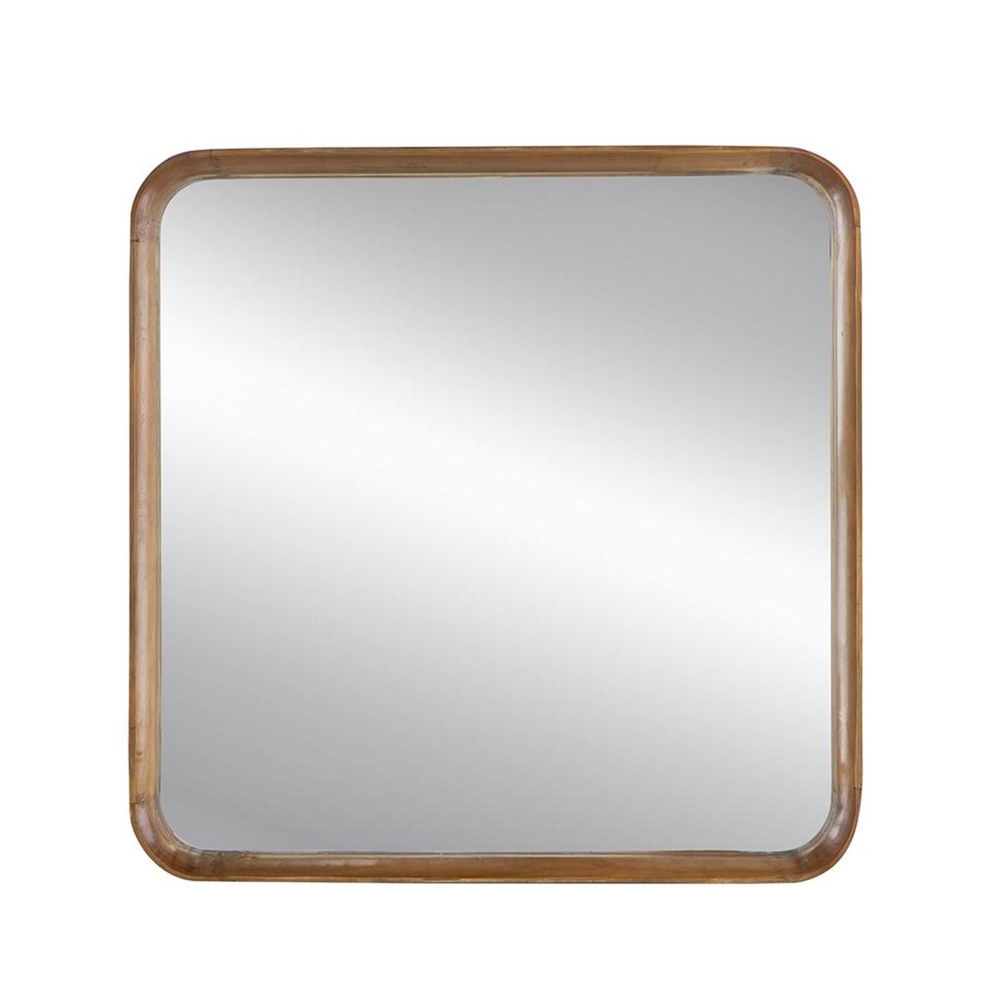 32" Brown Square Framed Accent Mirror