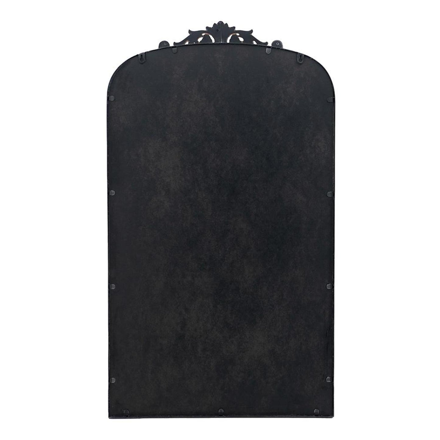 42" Black Crowned Top Framed Accent Mirror