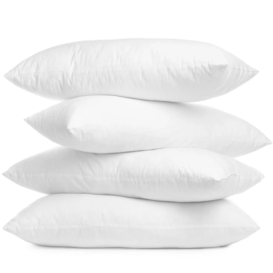 Set of Four 12" X 20" Microfiber Indoor Outdoor Throw Pillow Inserts