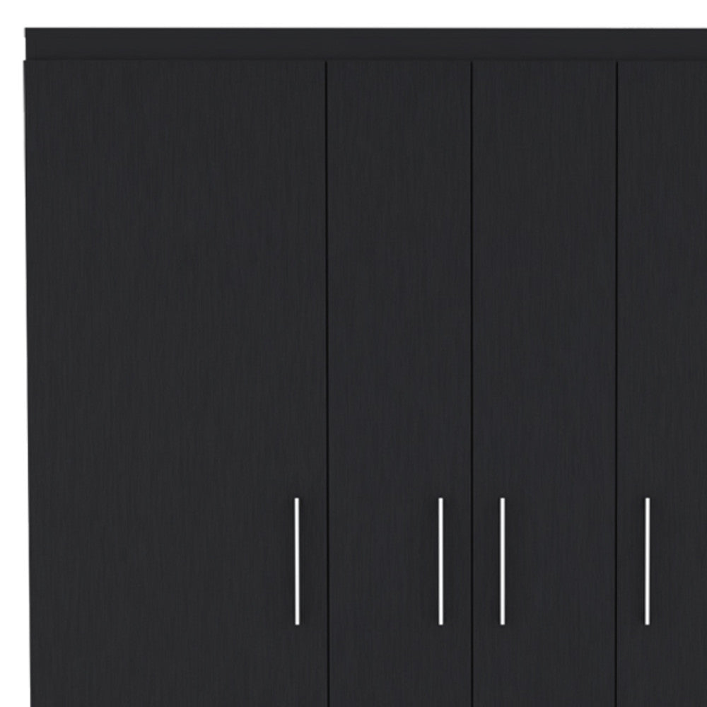 59" Black Two Drawer Combo Dresser