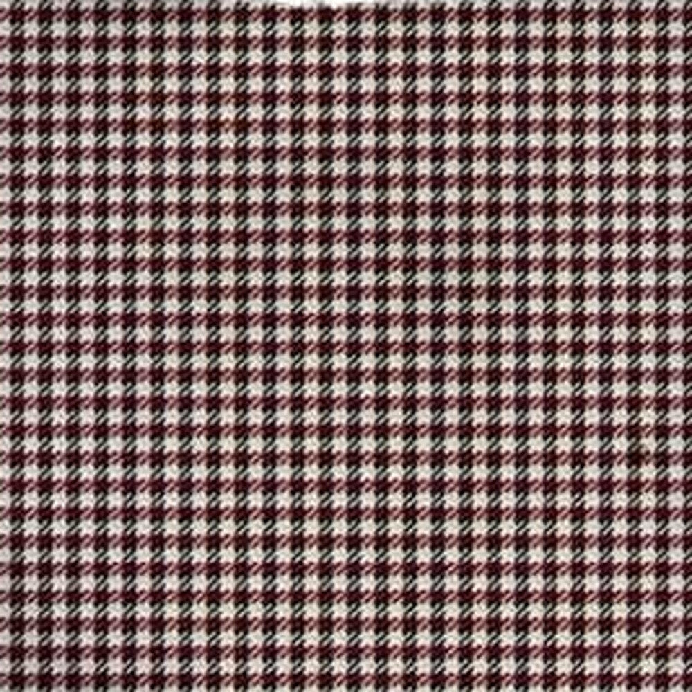 Set Of Four 18" X 18" Red Polyester Houndstooth Zippered Pillow