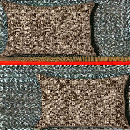 Set Of Two 20" X 12" Brown Polyester Zippered Pillow