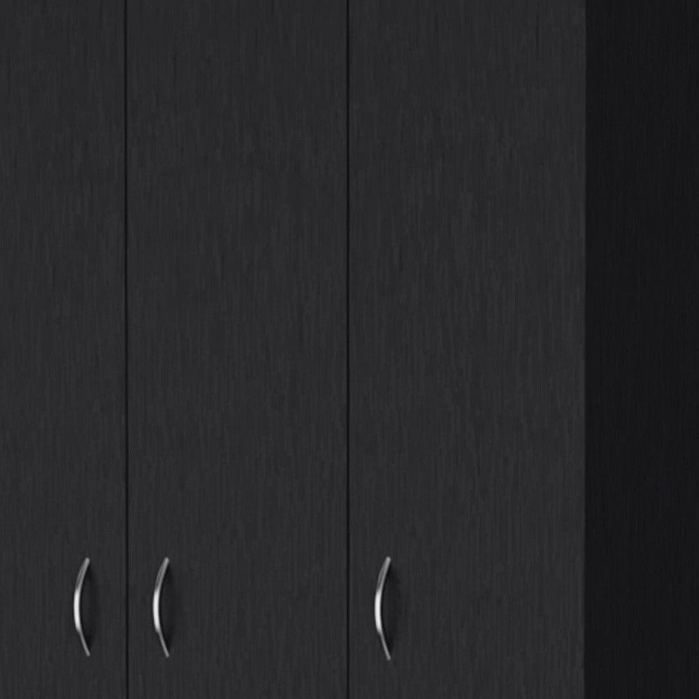 35" Black Two Drawer Combo Dresser