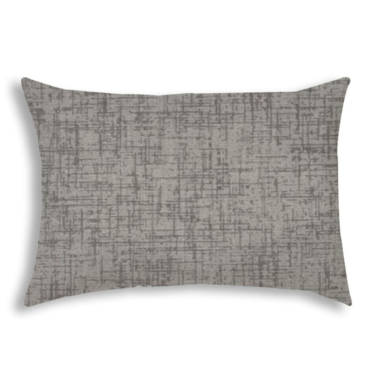 14" X 20" Light Gray Indoor Outdoor Throw Pillow