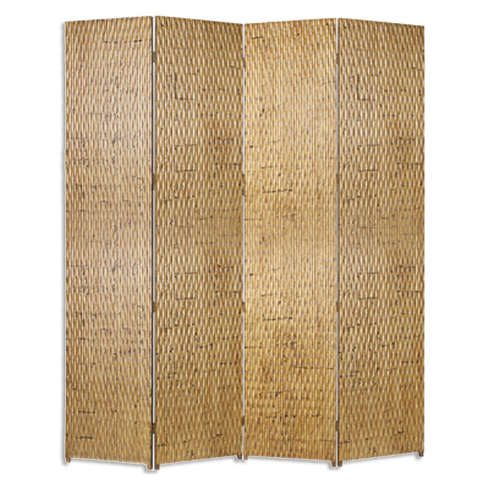 84" X 84" Gold Wood  Screen