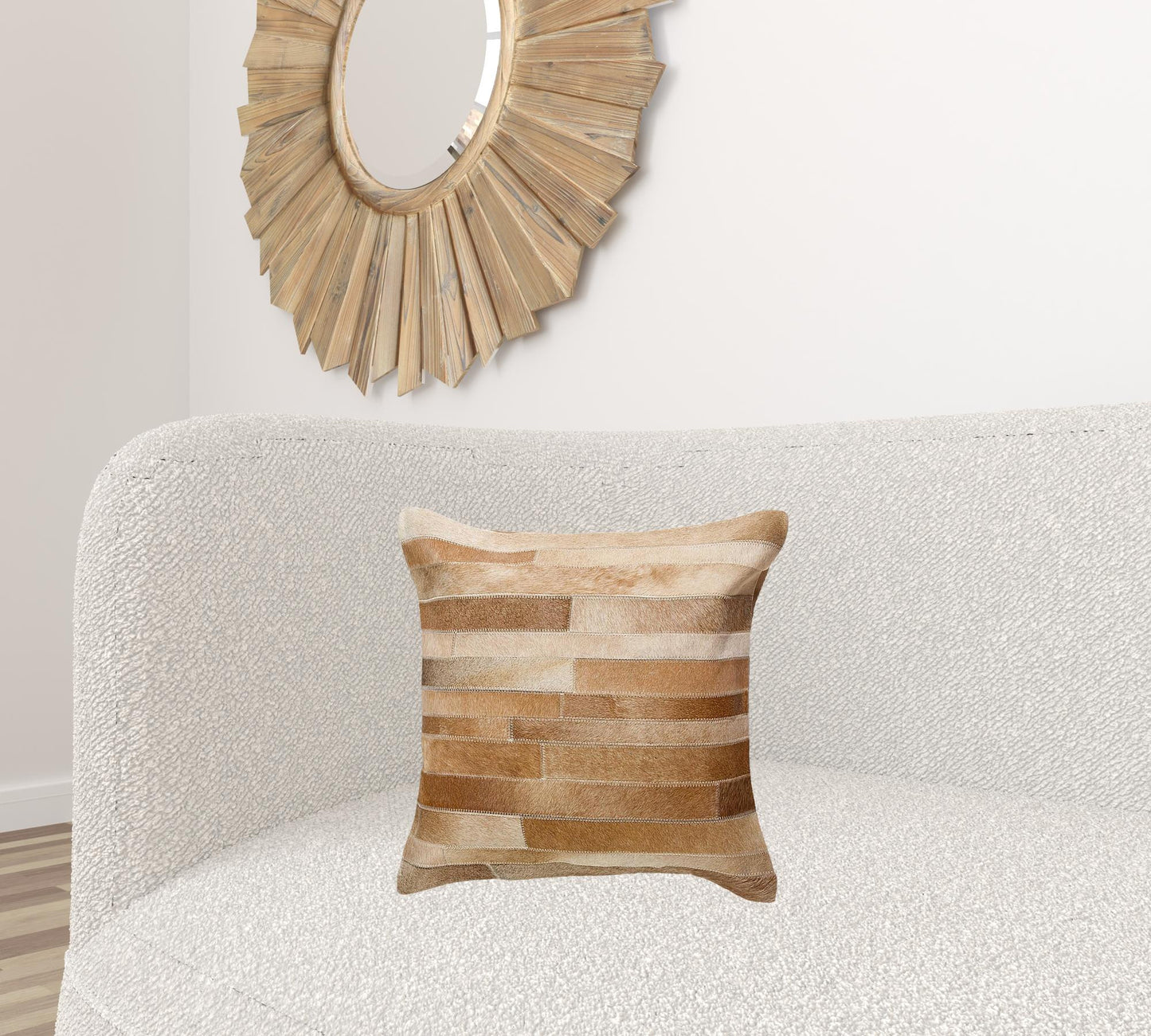 18" X 18" X 5" Tan  Pillow