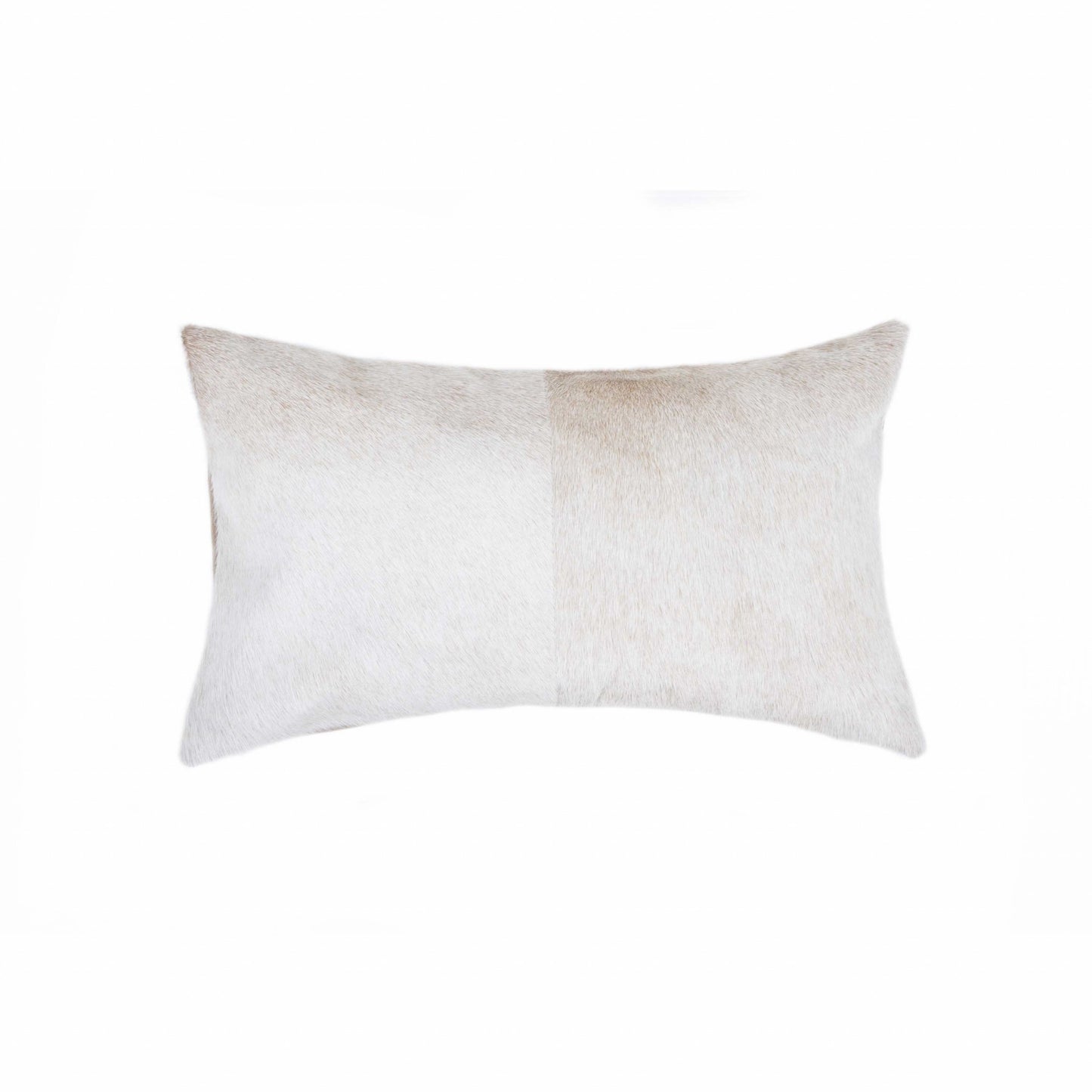 12" X 20" X 5" Natural Cowhide Throw Pillow