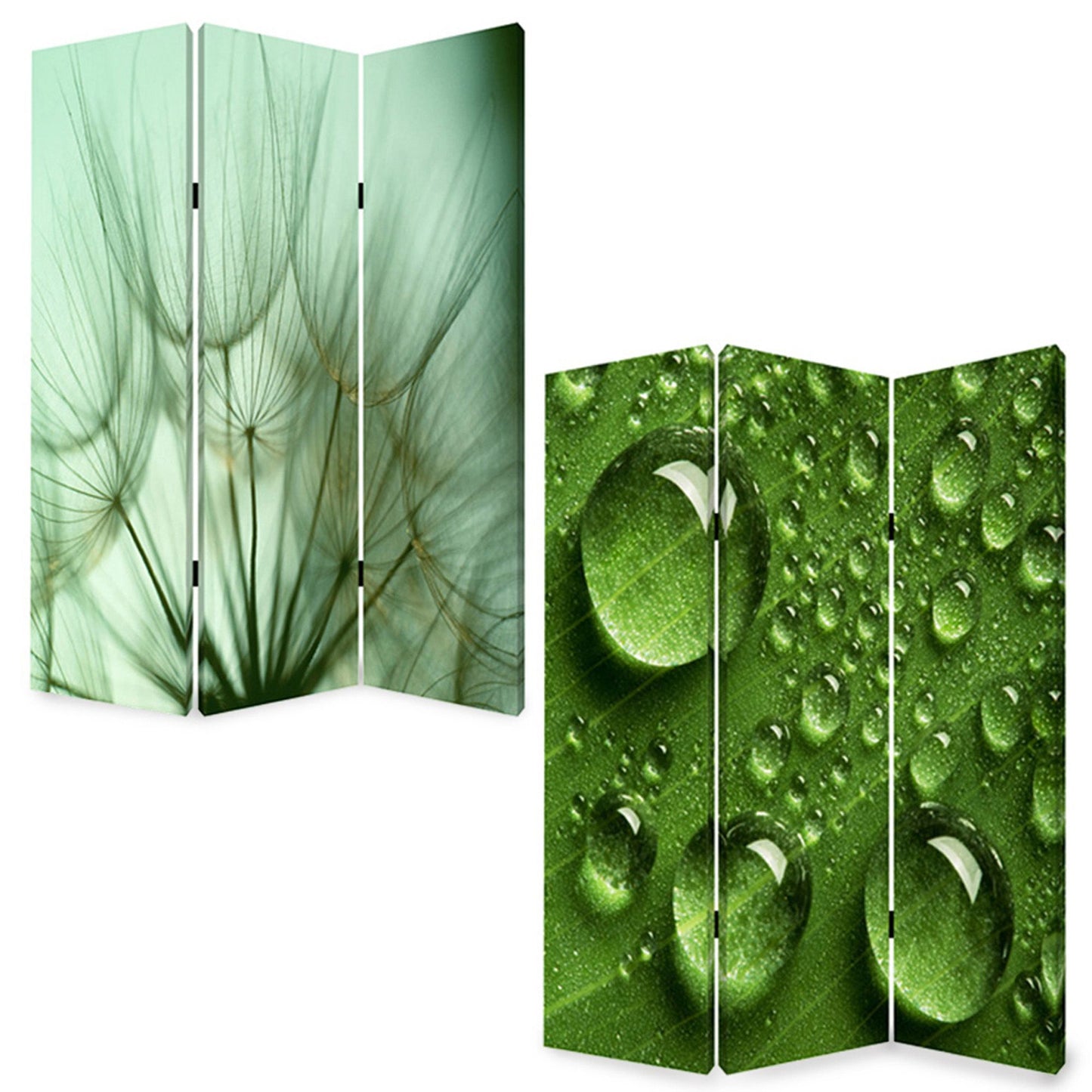 48" X 72" Multi Color Wood Canvas Rain  Screen