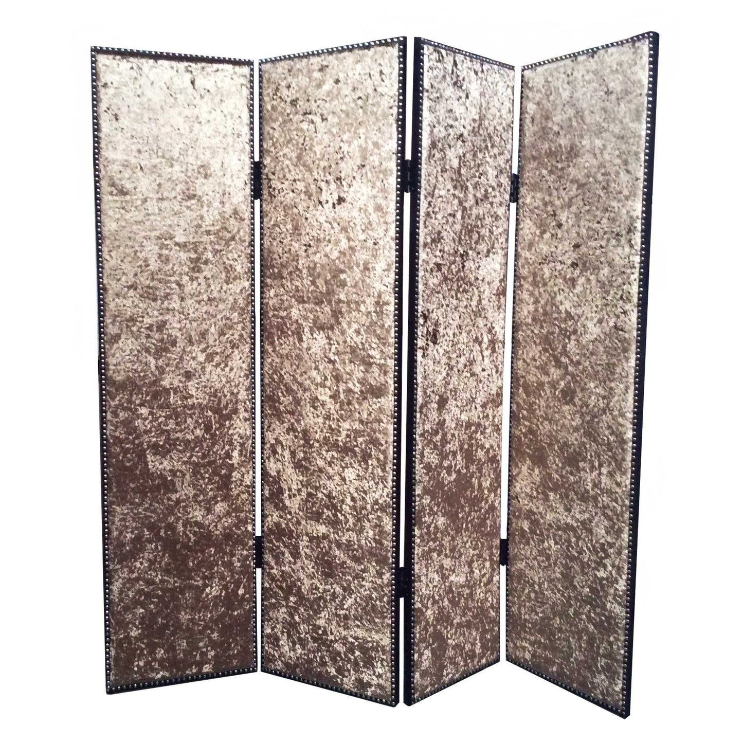 84 X 84 Bronze Wood & Fabric  Screen