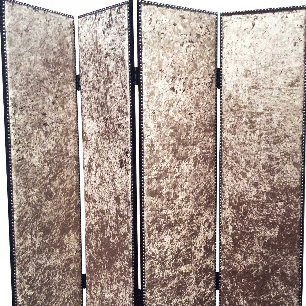 84 X 84 Bronze Wood & Fabric  Screen