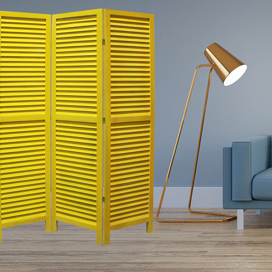 48 X 67 Yellow Wood Shutter - Screen