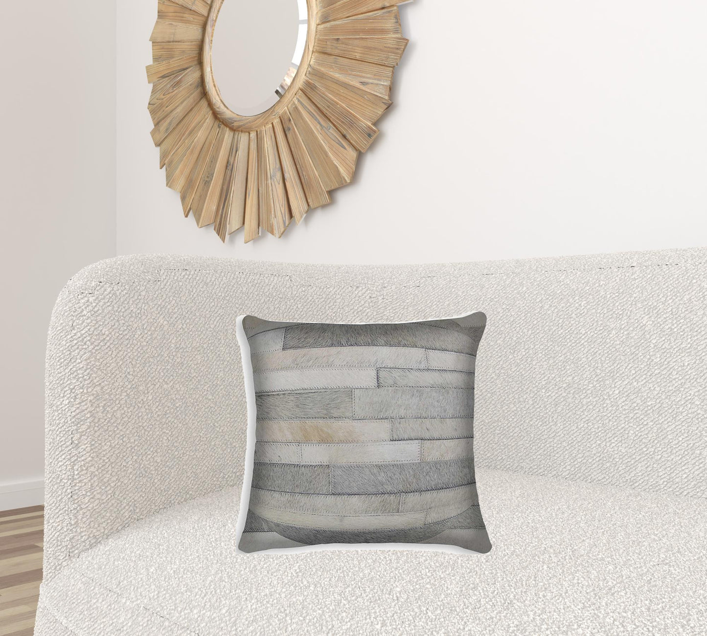 18" X 18" X 5" Gray  Pillow