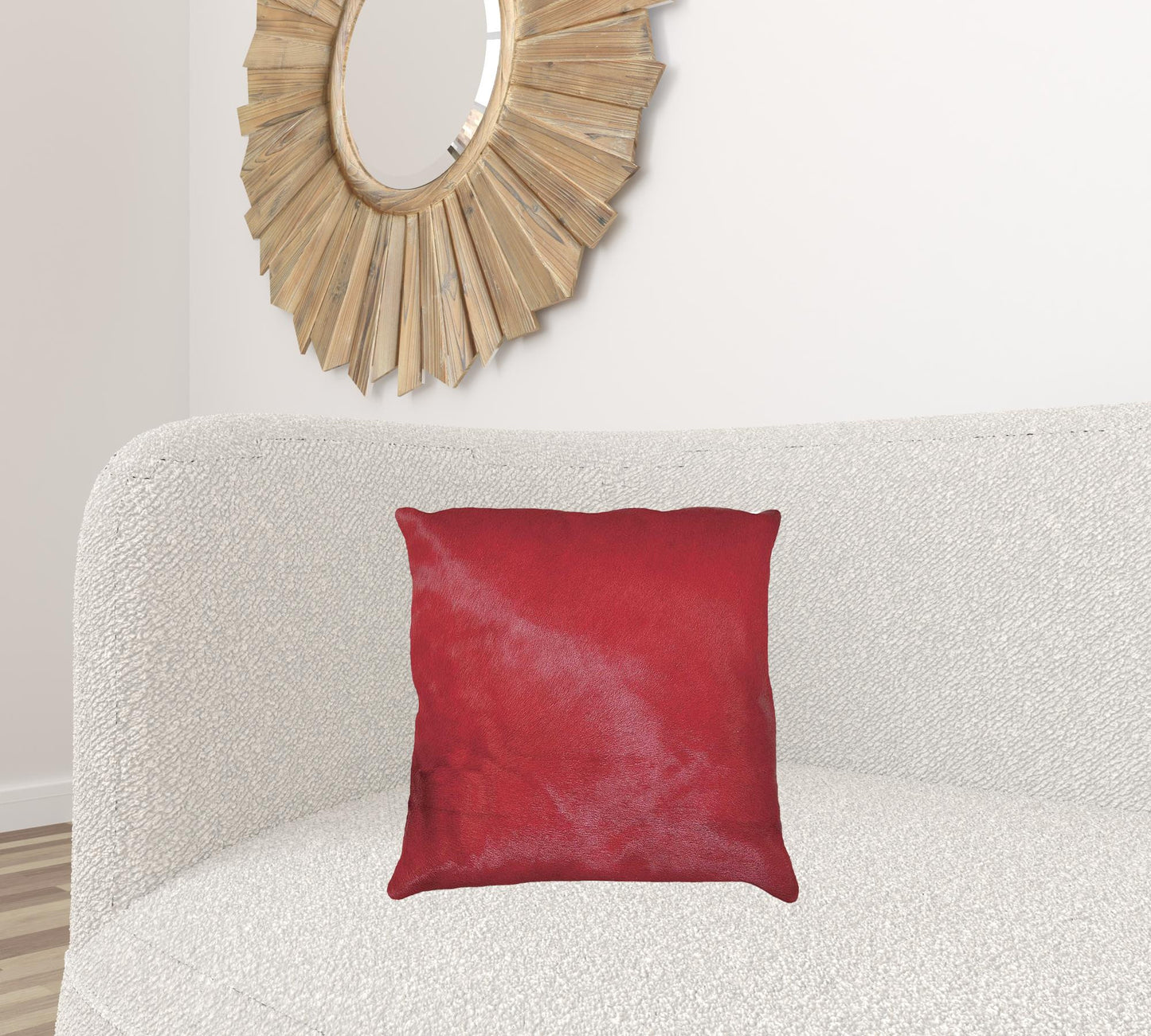 18" X 18" X 5" Firecracker Cowhide  Pillow