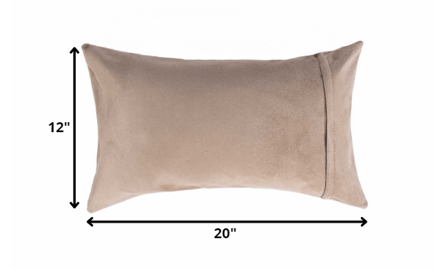 20" X 5" Brown and White Cowhide Zippered Pillow