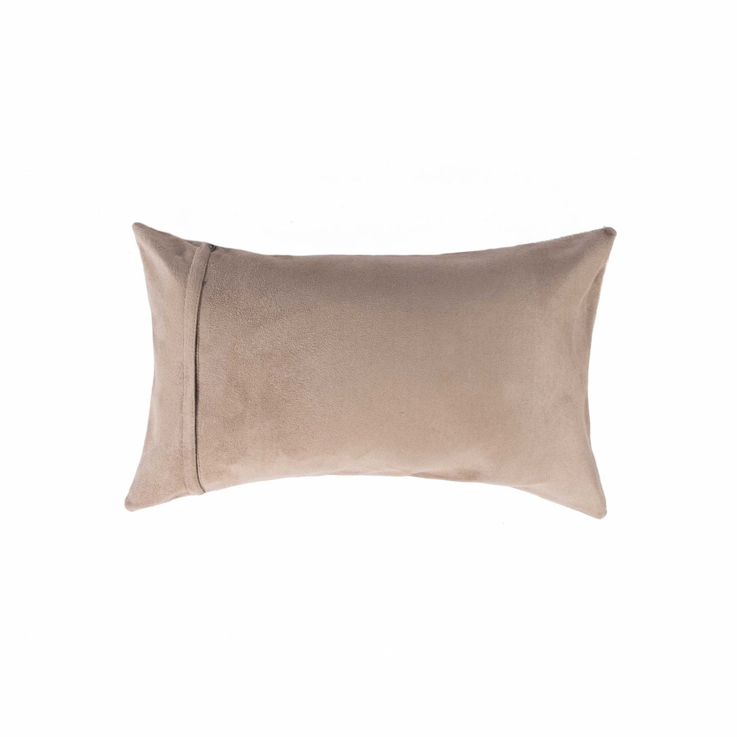 20" X 5" Brown and White Cowhide Zippered Pillow