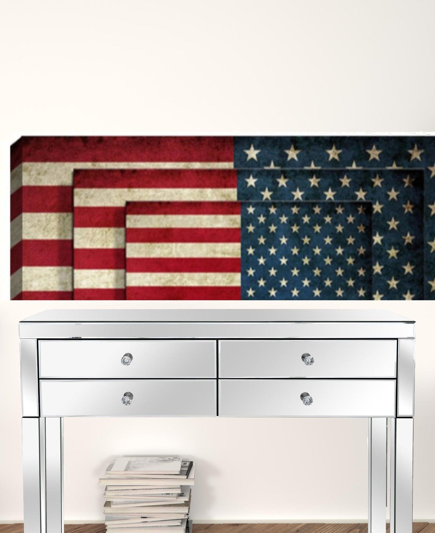 America Flag Unframed Print Wall Art