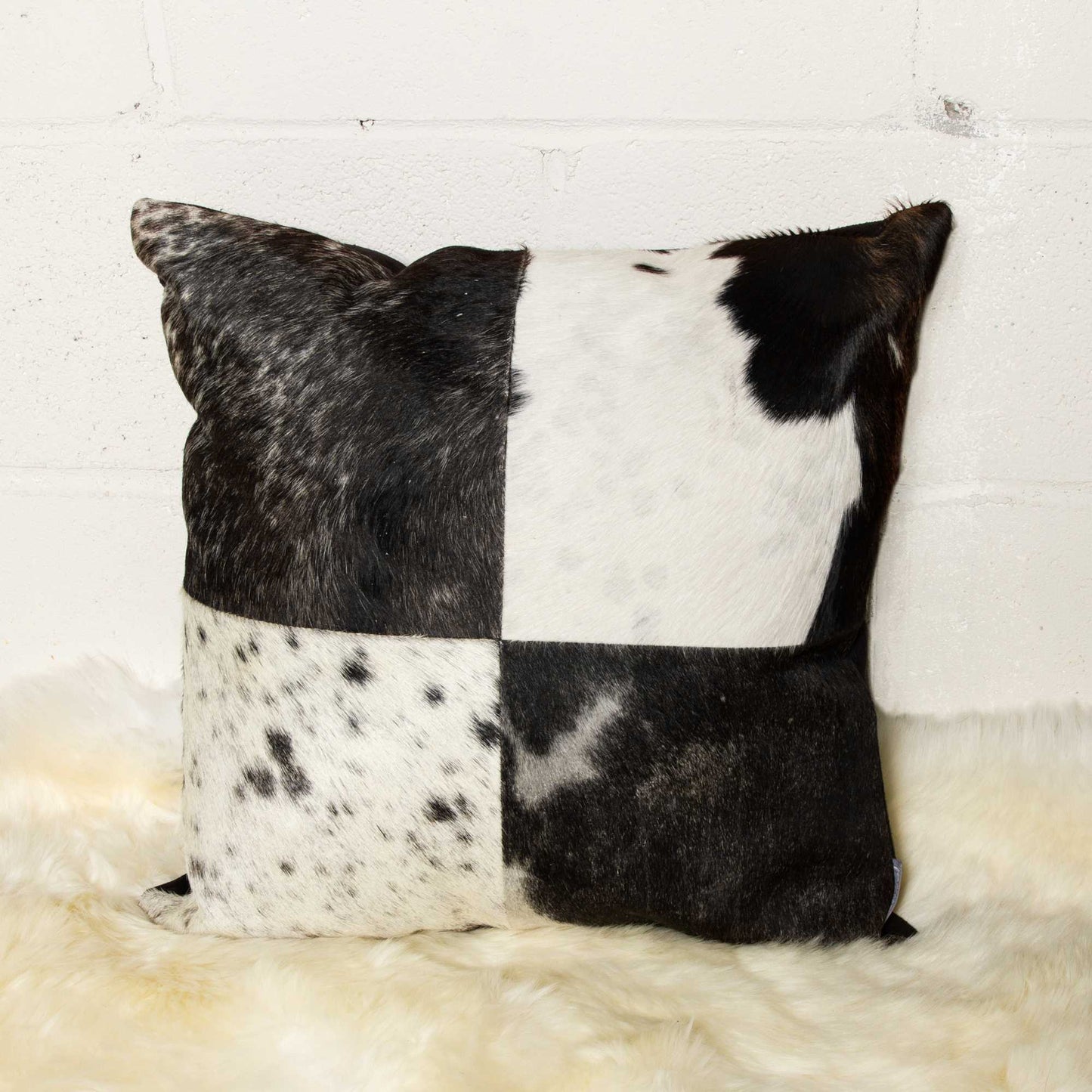 18" X 18" X 5" Black And White Quattro  Pillow