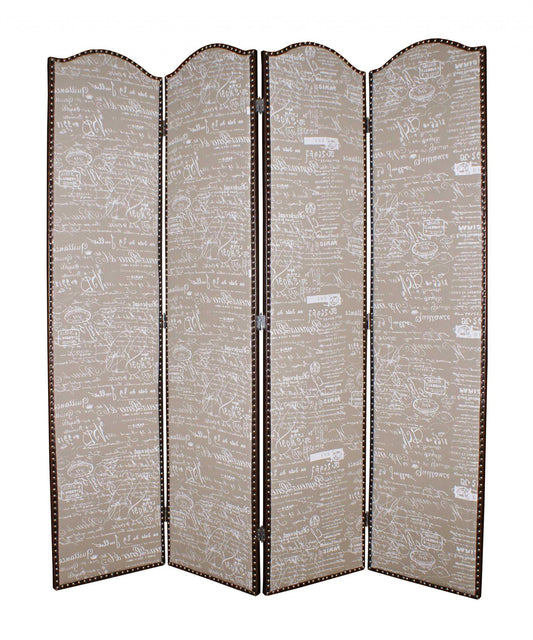 80 X 84 Tan Wood Galore  Screen