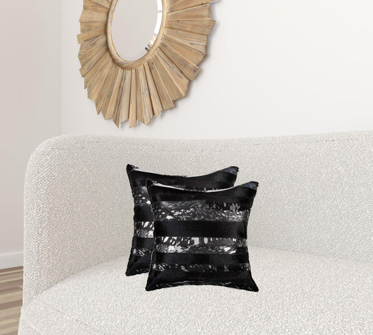 18" X 18" X 5" Gold And Black  Pillow 2 Pack