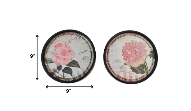 9 X 9 Multi-Color Rustic Flower Plate - Painting Set