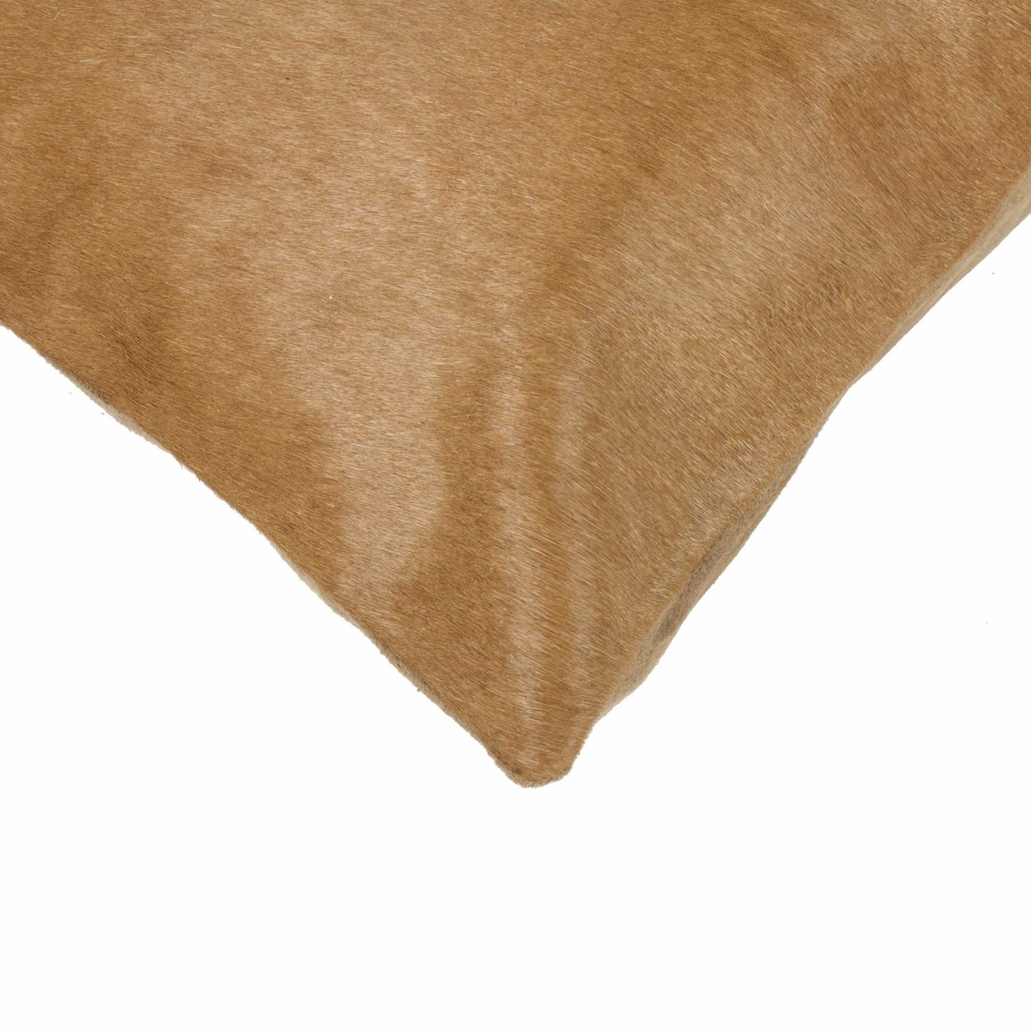 18 X 18 Tan Cowhide Throw Pillow