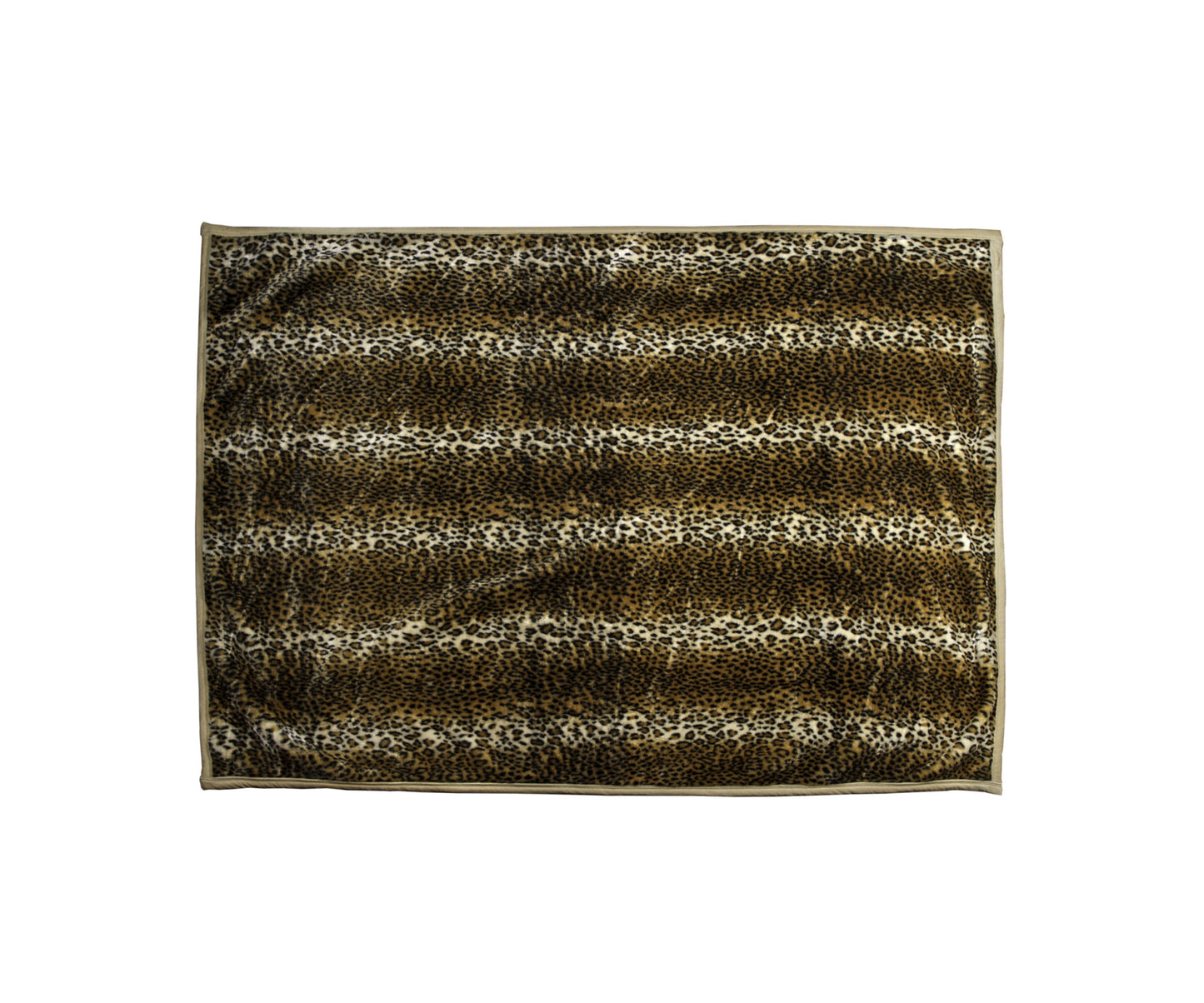 Brown Faux Fur Animal Print Plush Throw