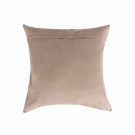 18" X 18" X 5" Brown And White Cowhide  Pillow 2 Pack