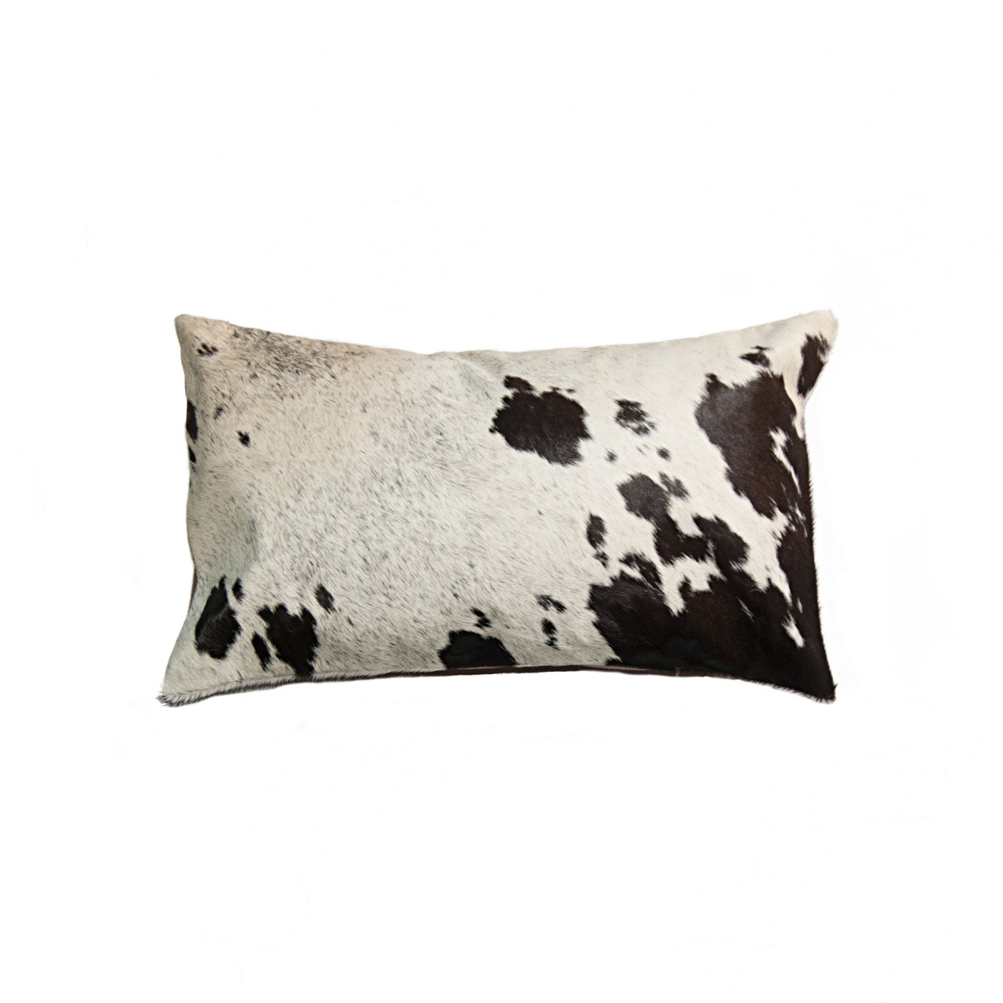 18" X 18" X 5" Salt And Pepper Chocolate And White Cowhide  Pillow