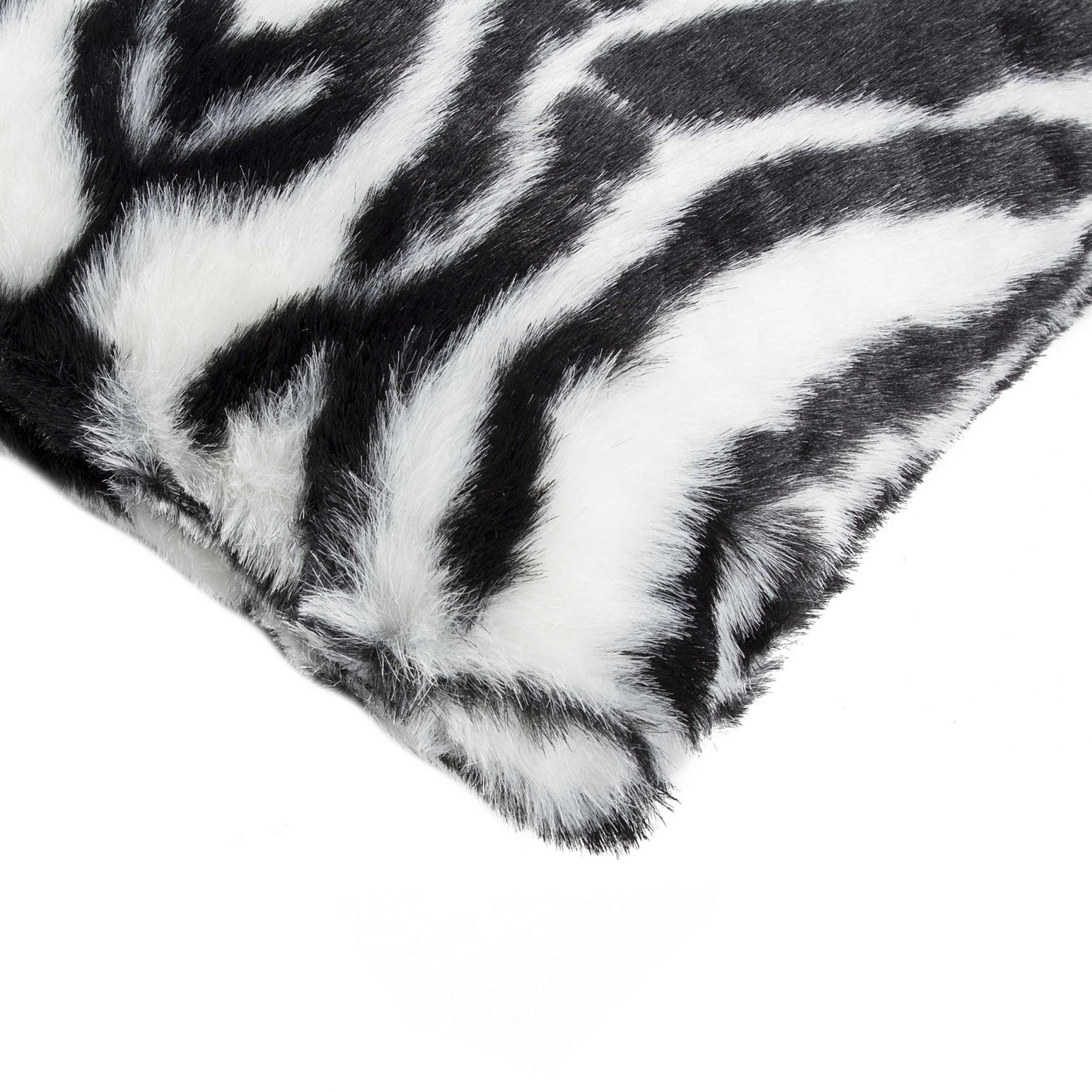 12" X 20" X 5" Denton Zebra Black And White Faux  Pillow 2 Pack